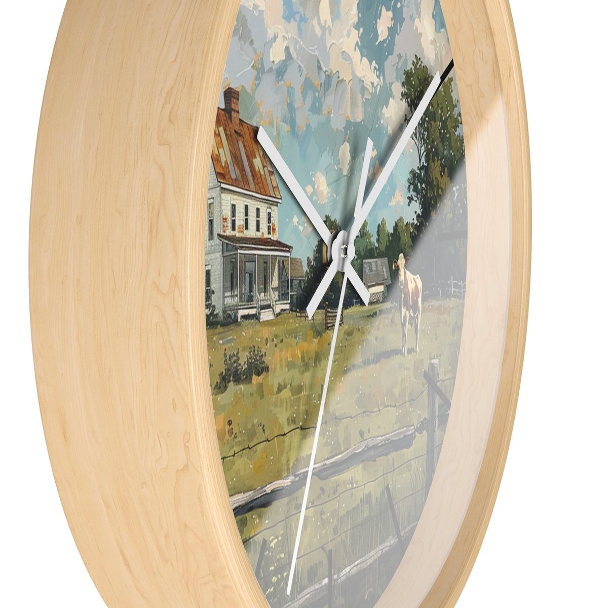 Farmhouse Scene Wall Clock