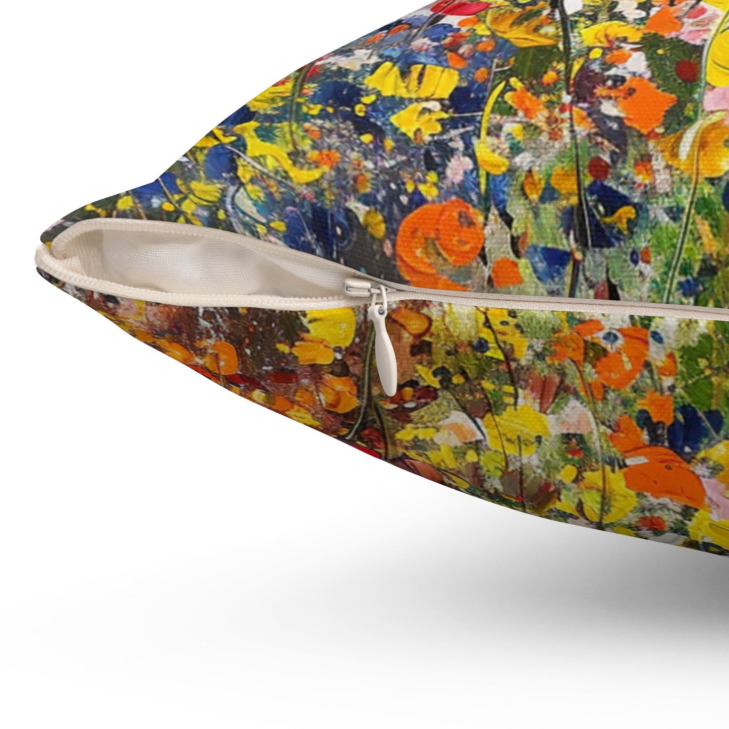Expressionistic Flowers Spun Polyester Square Pillow Part Deux
