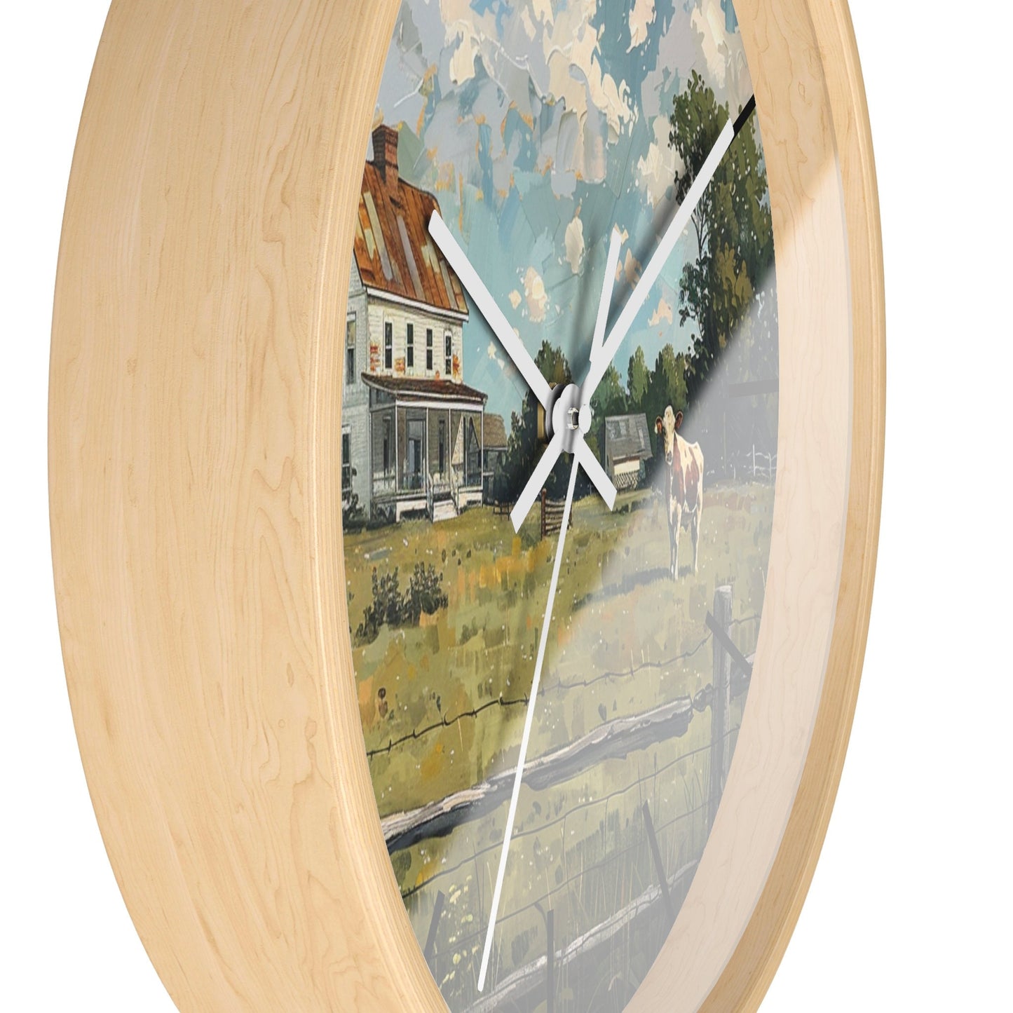 Farmhouse Scene Wall Clock