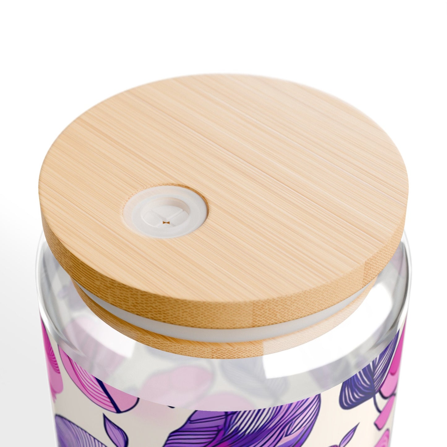 Floral Sipper Glass, 16oz