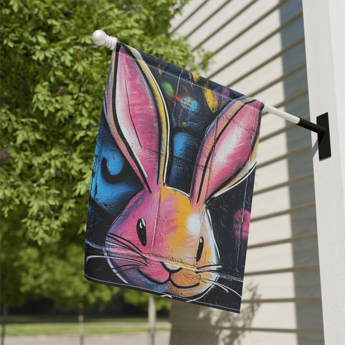 Whimsical Easter Bunny Garden Banner: Spring Decor