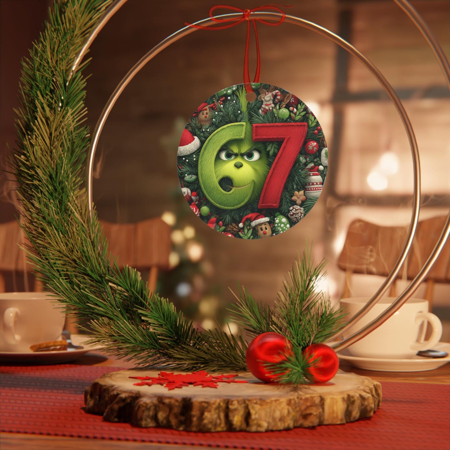 Grinch 67 Christmas Ornament, Funny Holiday Decor, Xmas Gift