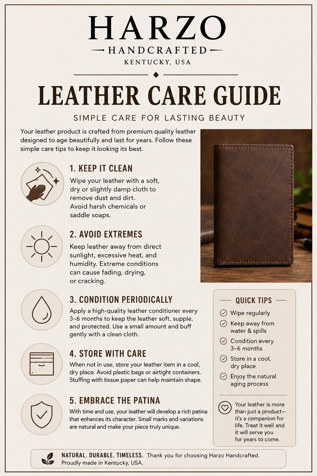 Hand Stitched Leather Traveler's Notebook with Pen Holder | Refillable Journal Cover