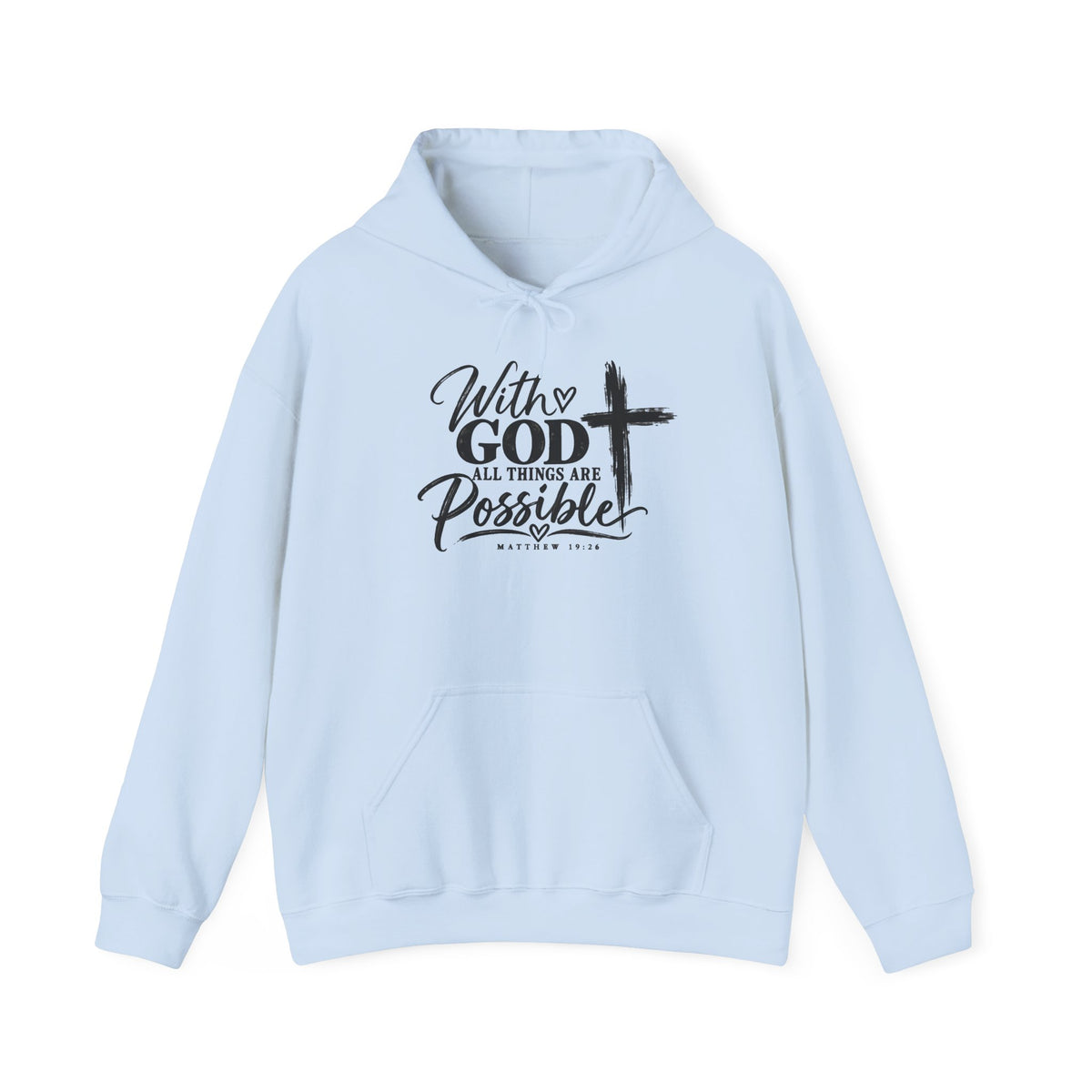 With God All Things Are Possible Christian Hoodie