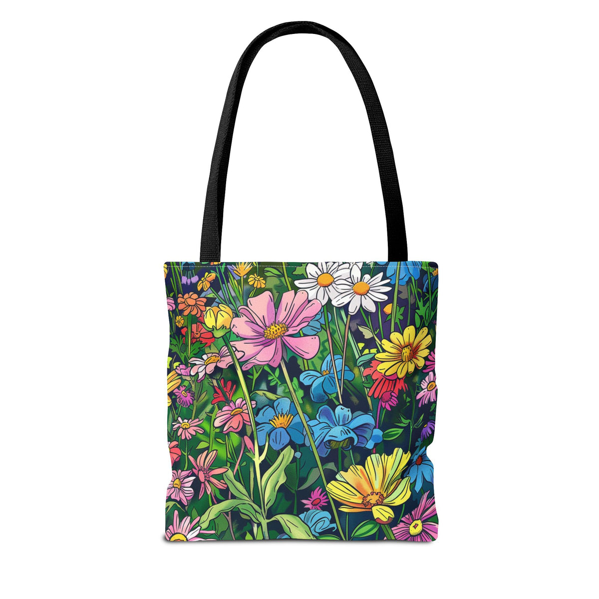 Wildflower Tote Bag - Comic Book Style