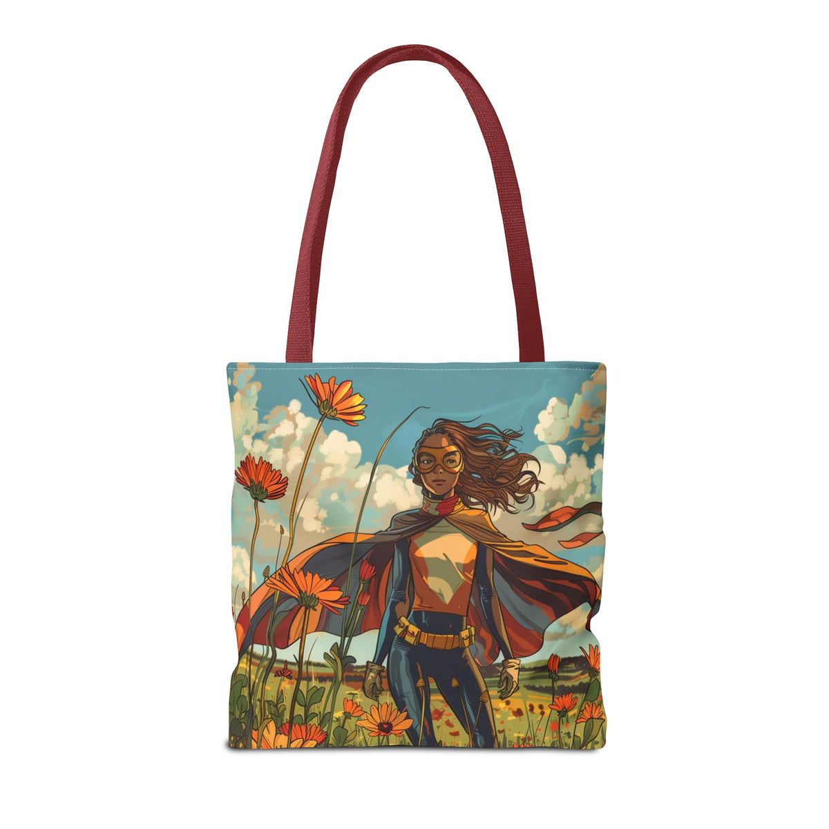 Female Superhero Comic Book Style Tote Bag