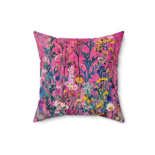 Wildflower Bliss Spun Polyester Square Pillow