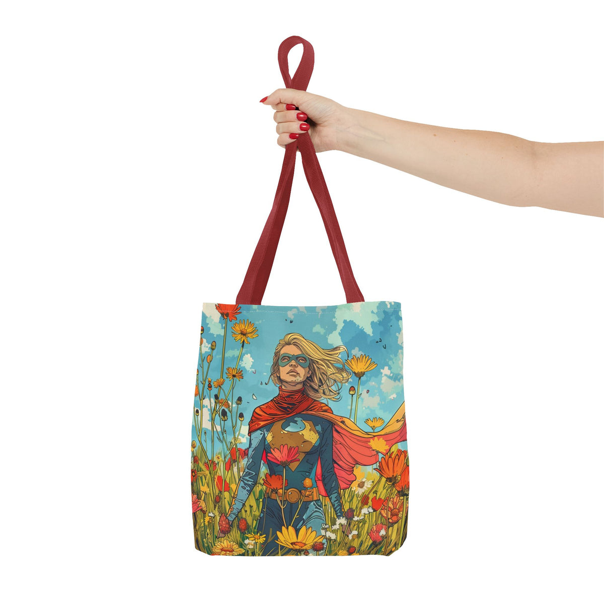 Female Superhero Comic Book Style Tote Bag