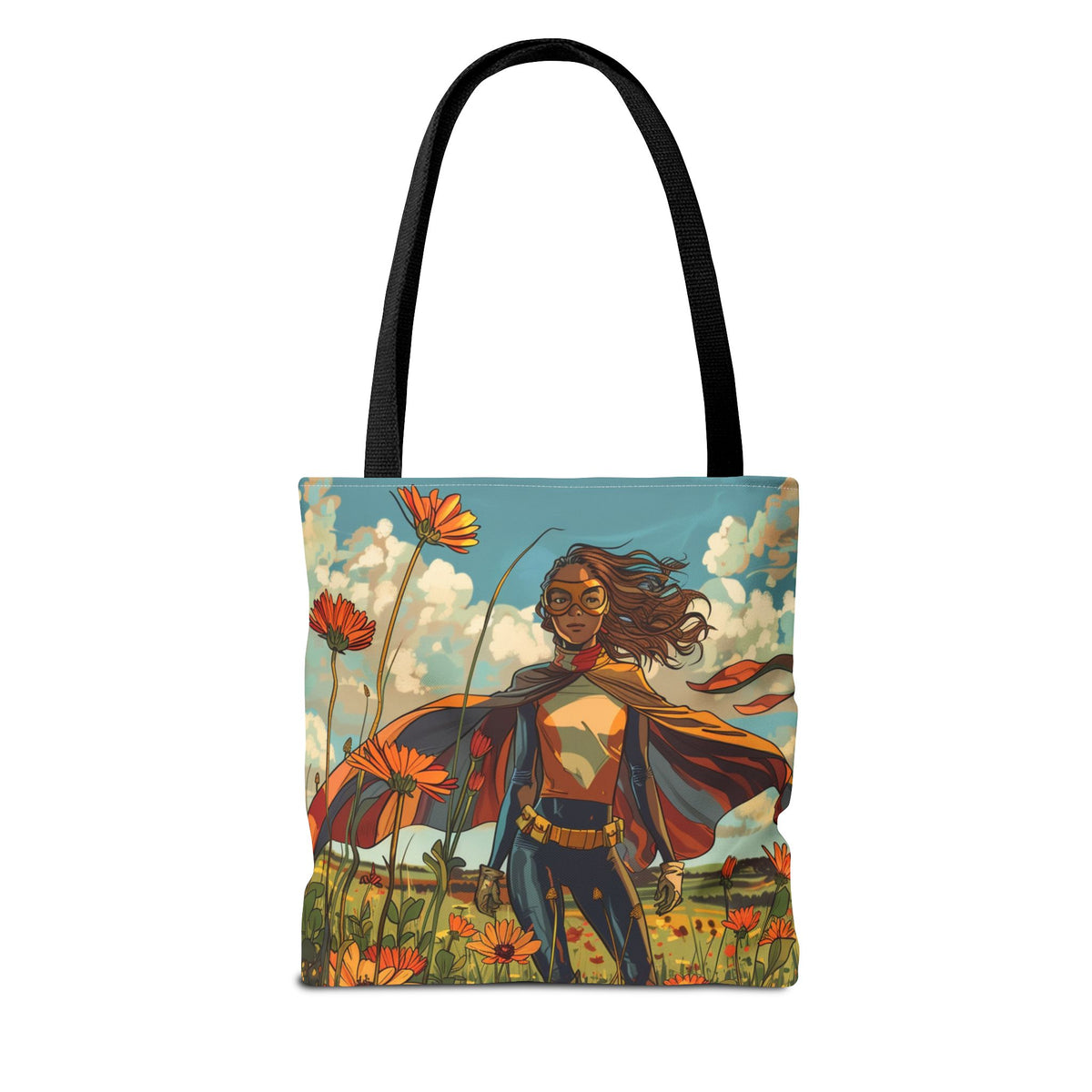 Female Superhero Comic Book Style Tote Bag