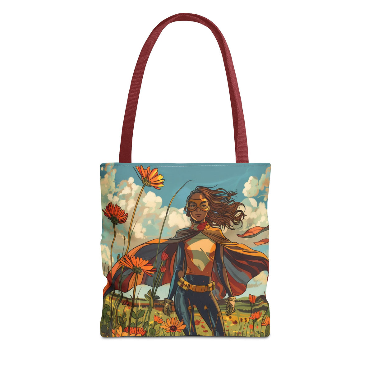 Female Superhero Comic Book Style Tote Bag