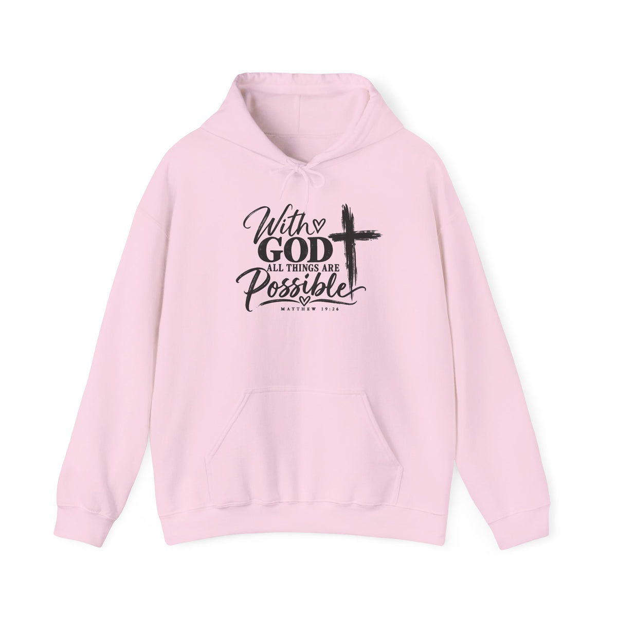 With God All Things Are Possible Christian Hoodie