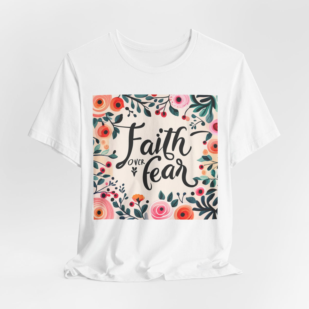 Faith Over Fear Unisex Jersey Short Sleeve Tee - T-Shirt