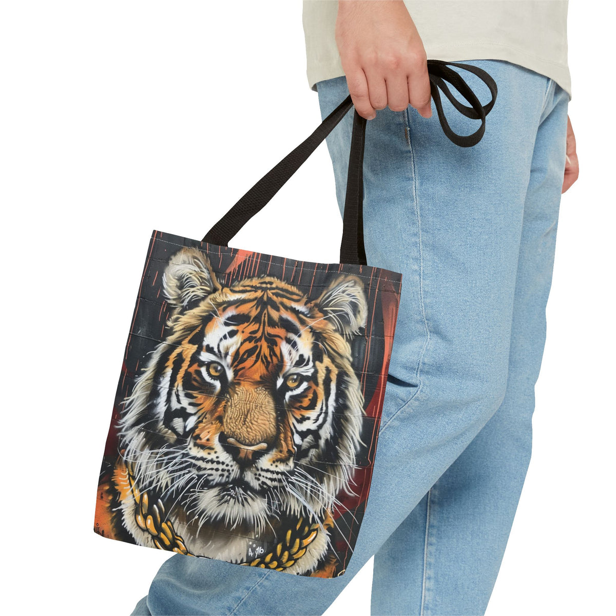 Graffiit Tiger Head  Tote Bag