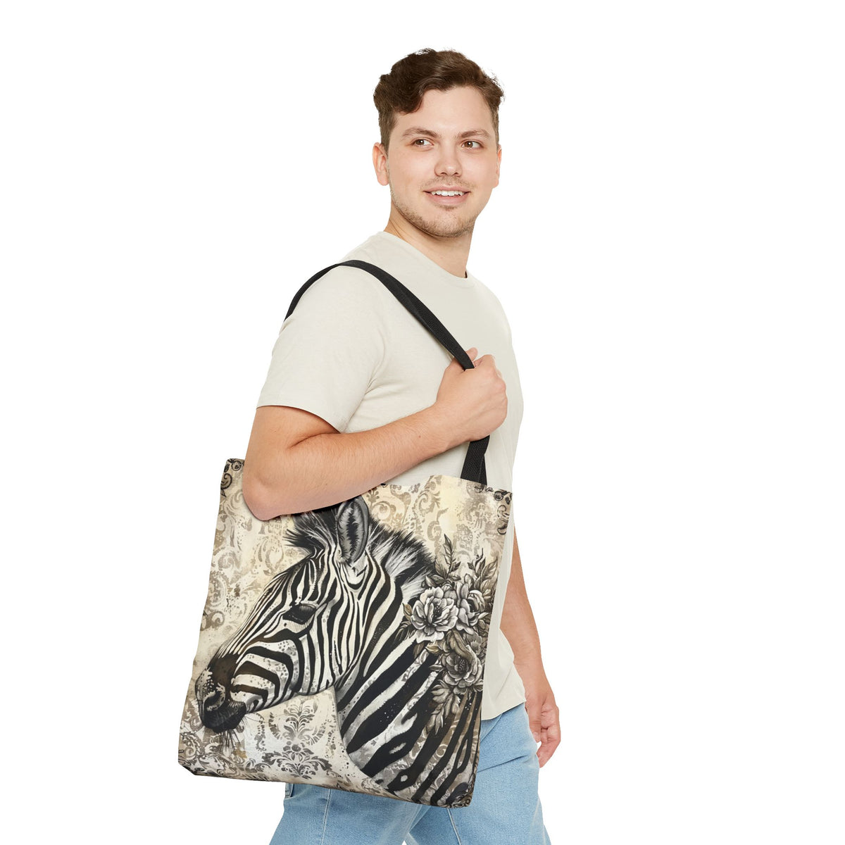Victorian Style Zebra Tote Bag (AOP)