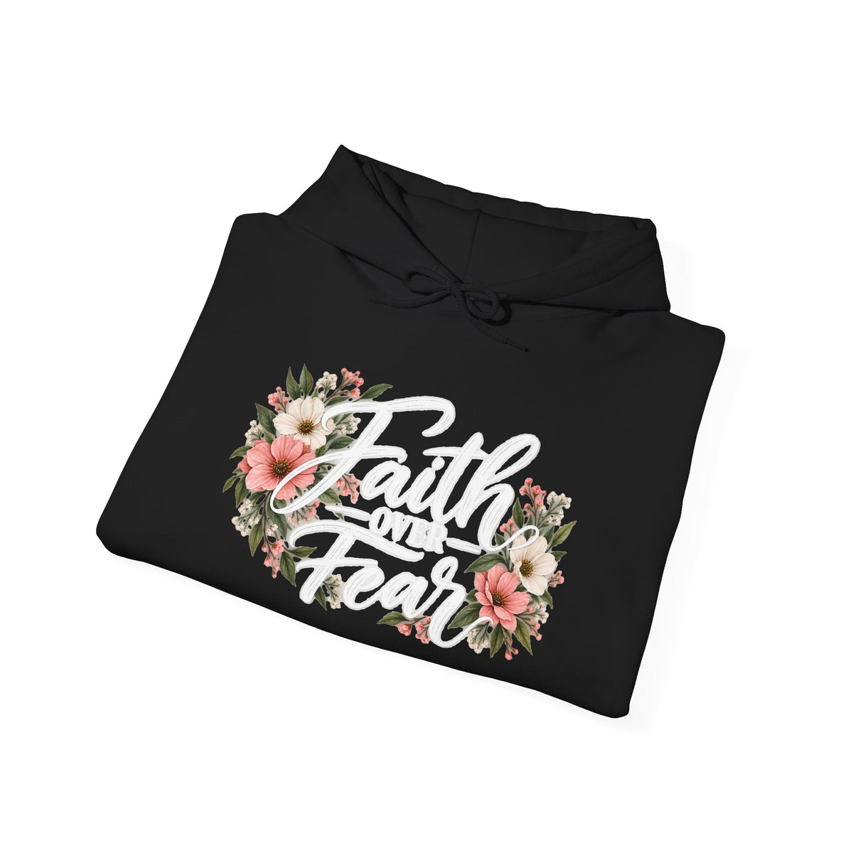 Faith Over Fear Floral Hoodie