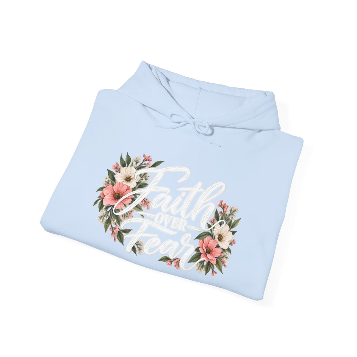 Faith Over Fear Floral Hoodie