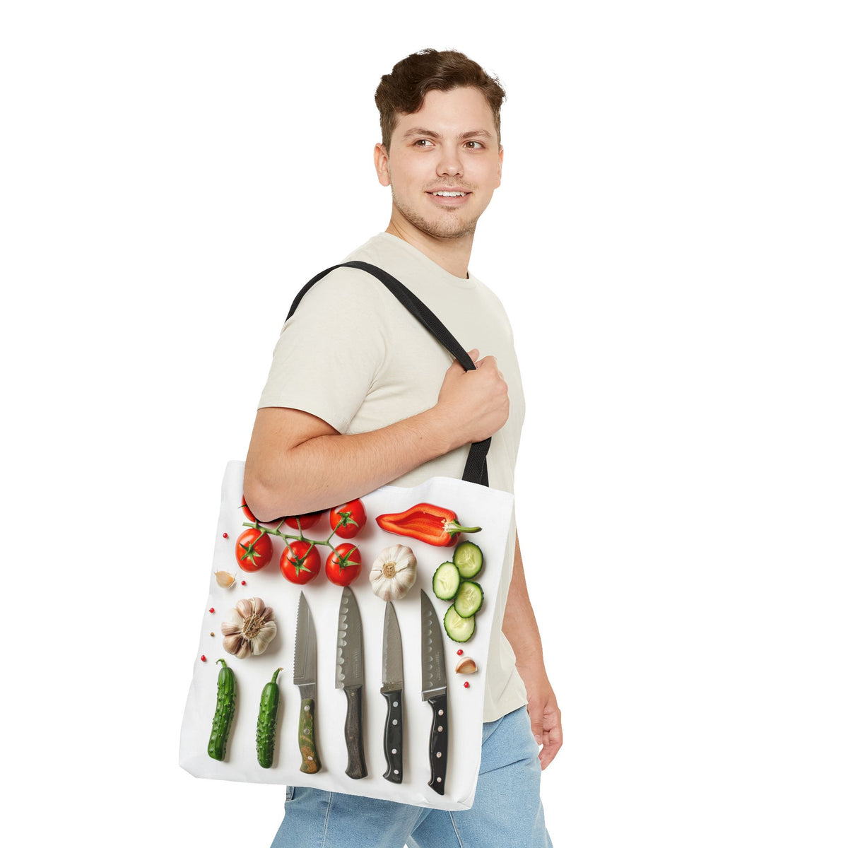 Culinary Tote Bag - Knives and Vegetables
