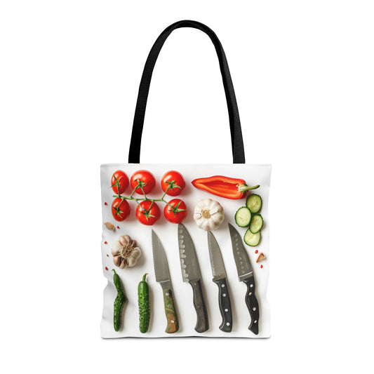 Culinary Tote Bag - Knives and Vegetables