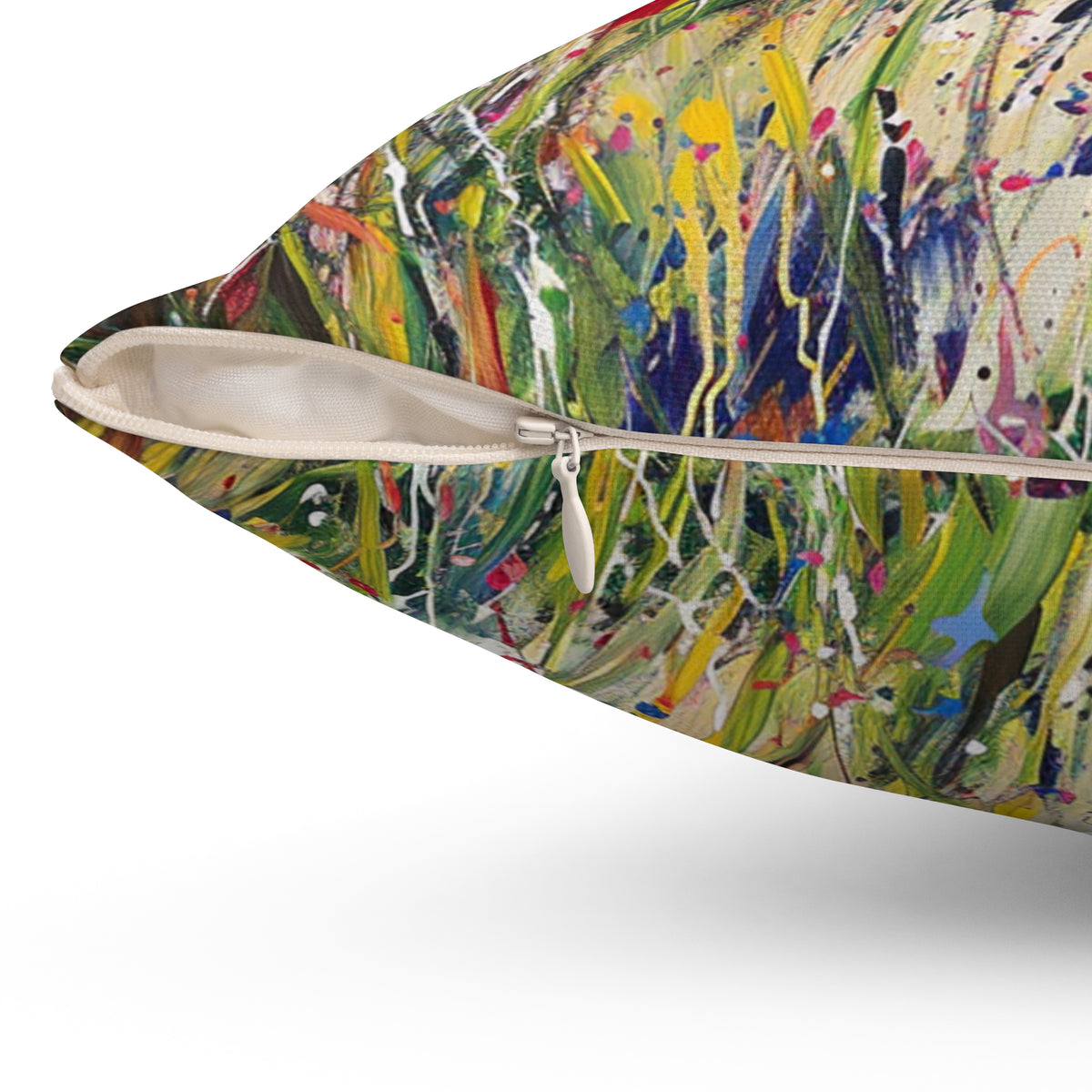 Expressionistic Flowers Spun Polyester Square Pillow Part Three