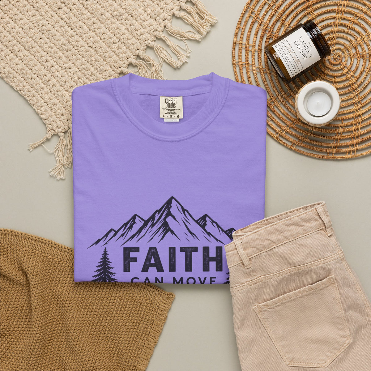 Faith Can Move Mountains T-Shirt — Christian Mountain Graphic Tee