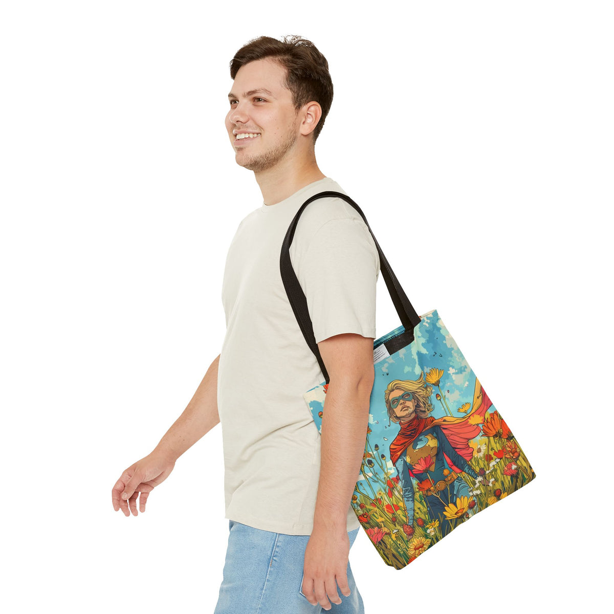 Female Superhero Comic Book Style Tote Bag