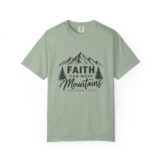 Faith Can Move Mountains T-Shirt — Christian Mountain Graphic Tee