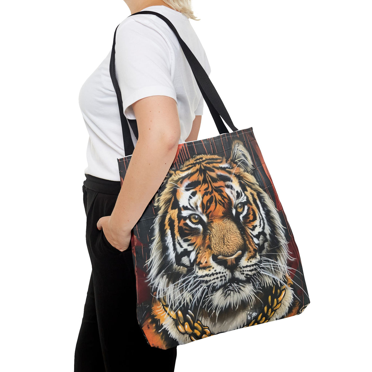 Graffiit Tiger Head  Tote Bag
