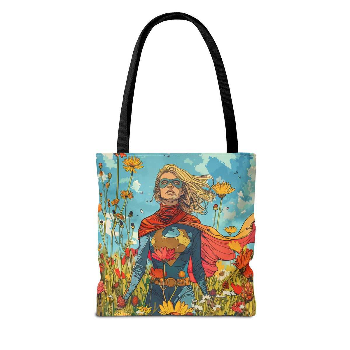Female Superhero Comic Book Style Tote Bag