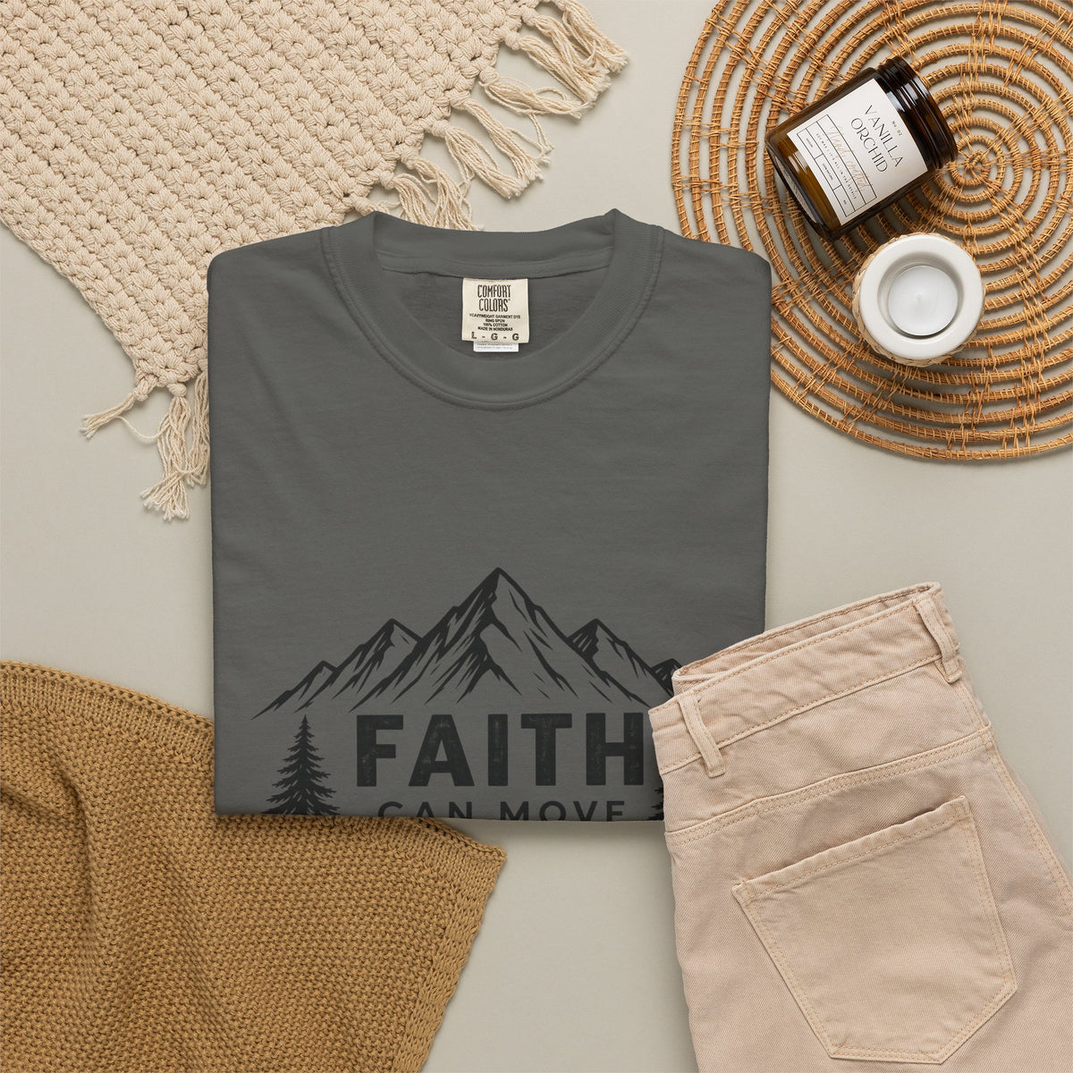Faith Can Move Mountains T-Shirt — Christian Mountain Graphic Tee