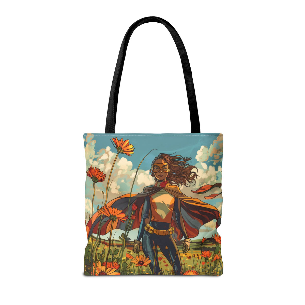 Female Superhero Comic Book Style Tote Bag