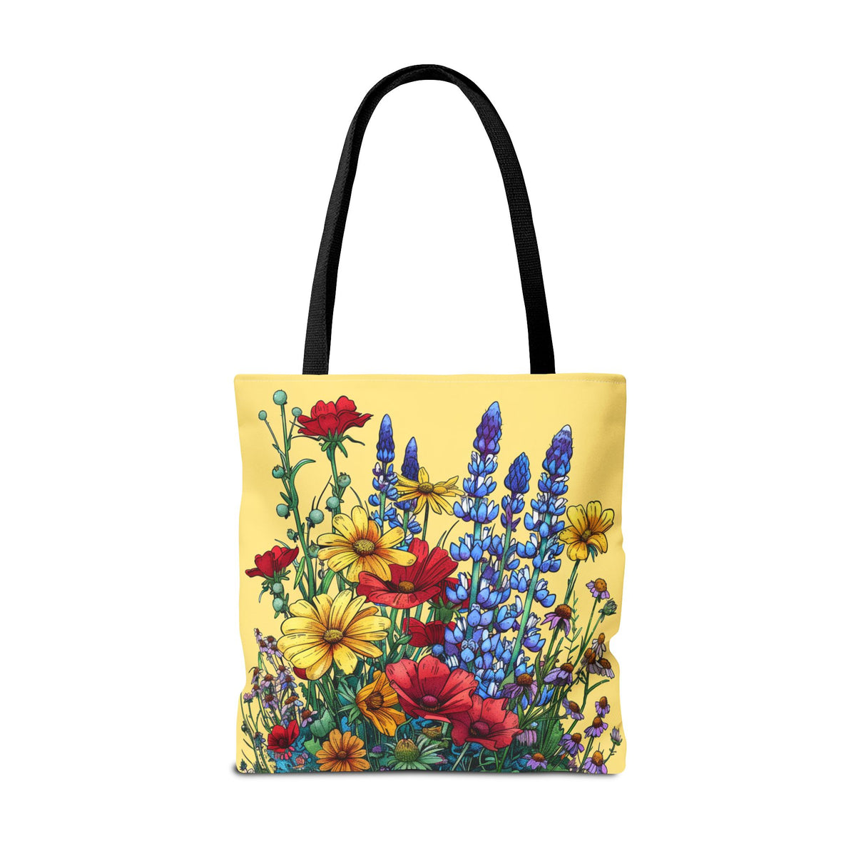 Floral Meadow Tote Bag – Bright Wildflower Garden Print