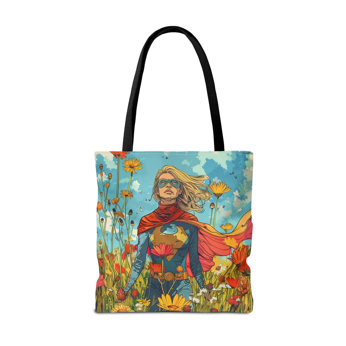 Female Superhero Comic Book Style Tote Bag