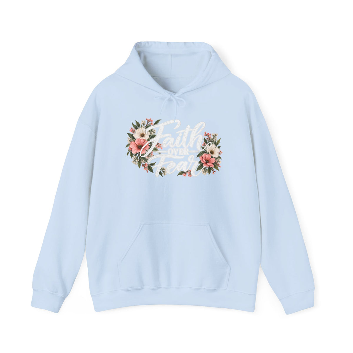 Faith Over Fear Floral Hoodie
