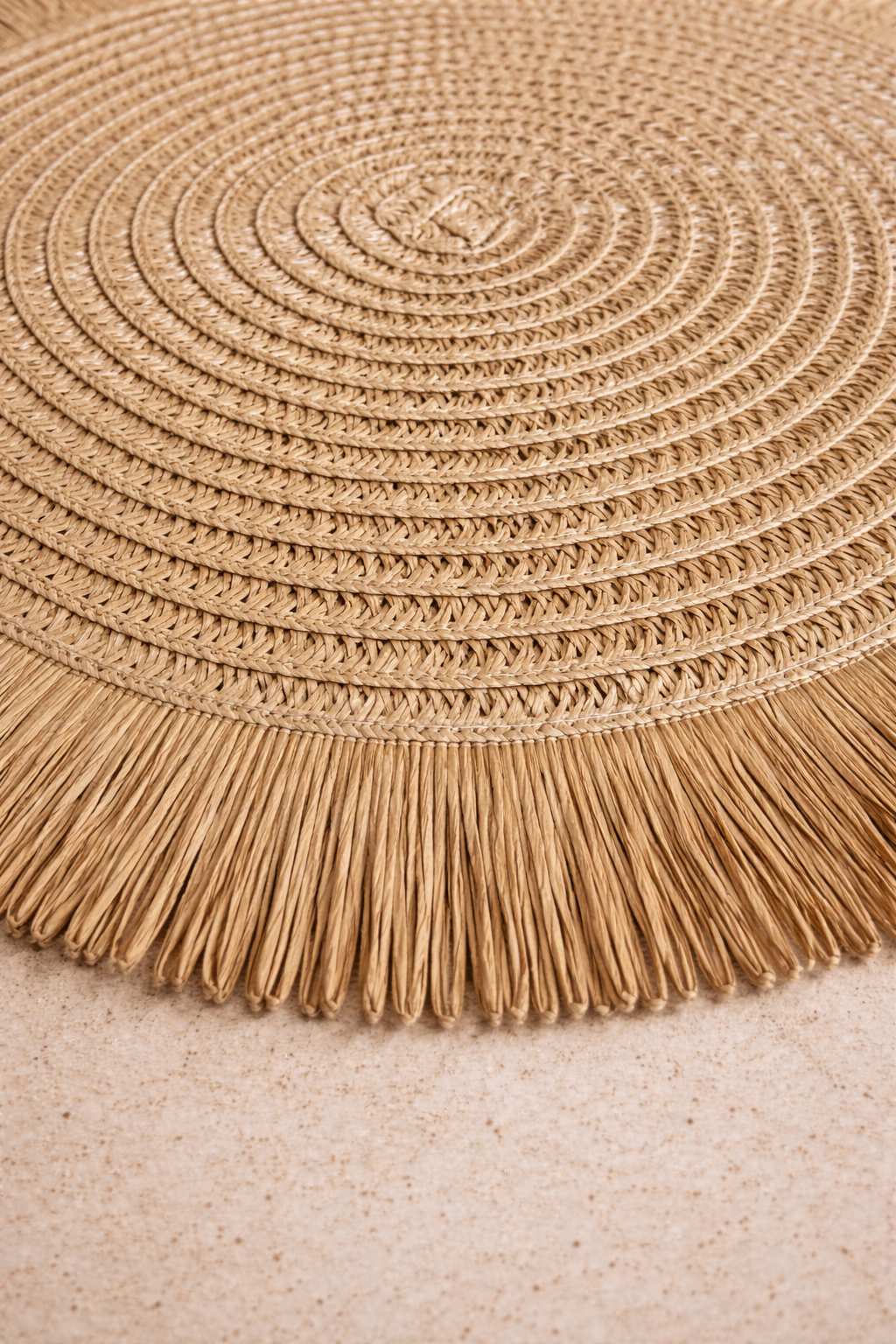 Santorini Straw Fringe Placemats - 15"