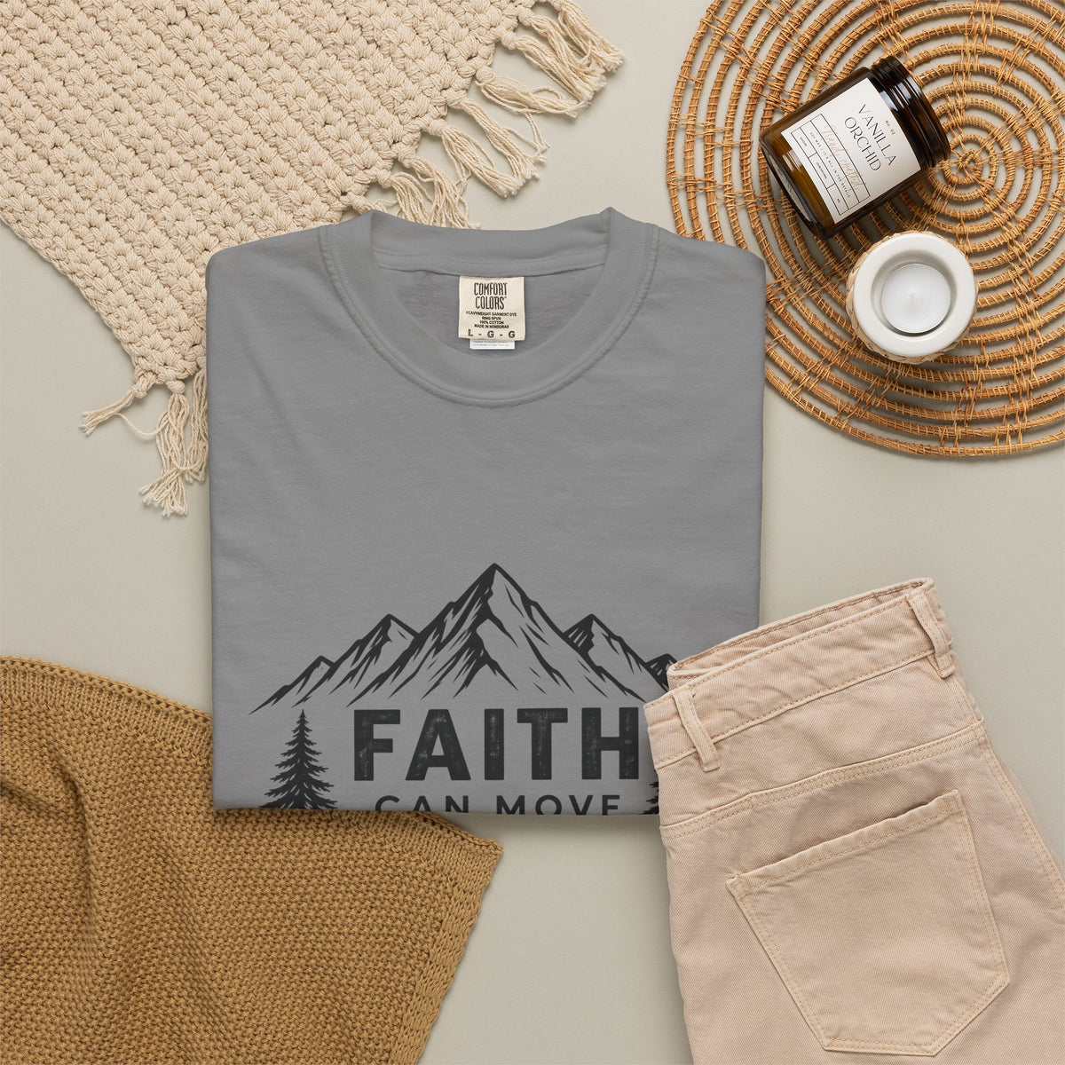 Faith Can Move Mountains T-Shirt — Christian Mountain Graphic Tee