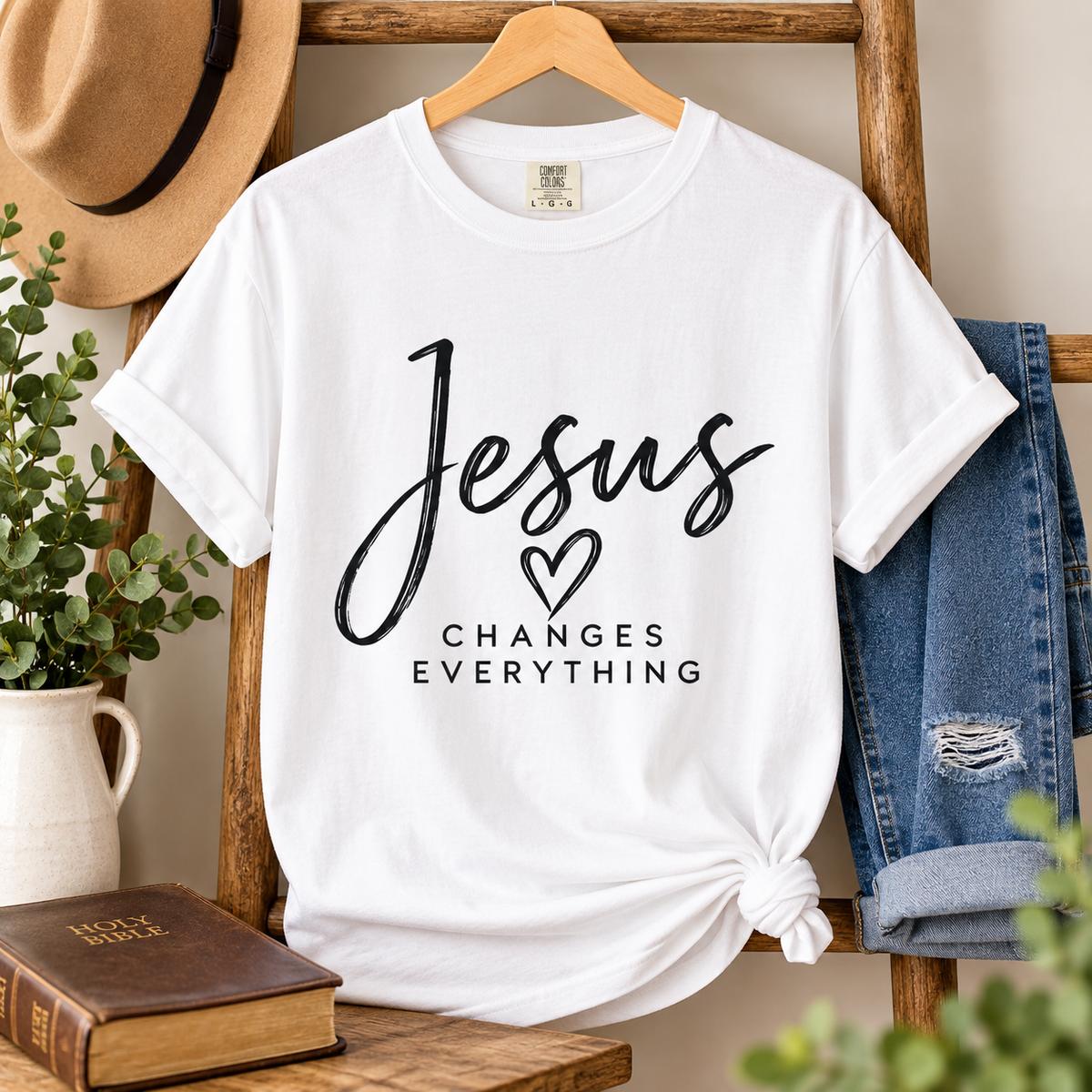 Jesus Changes Everything T-Shirt — Inspirational Christian Tee