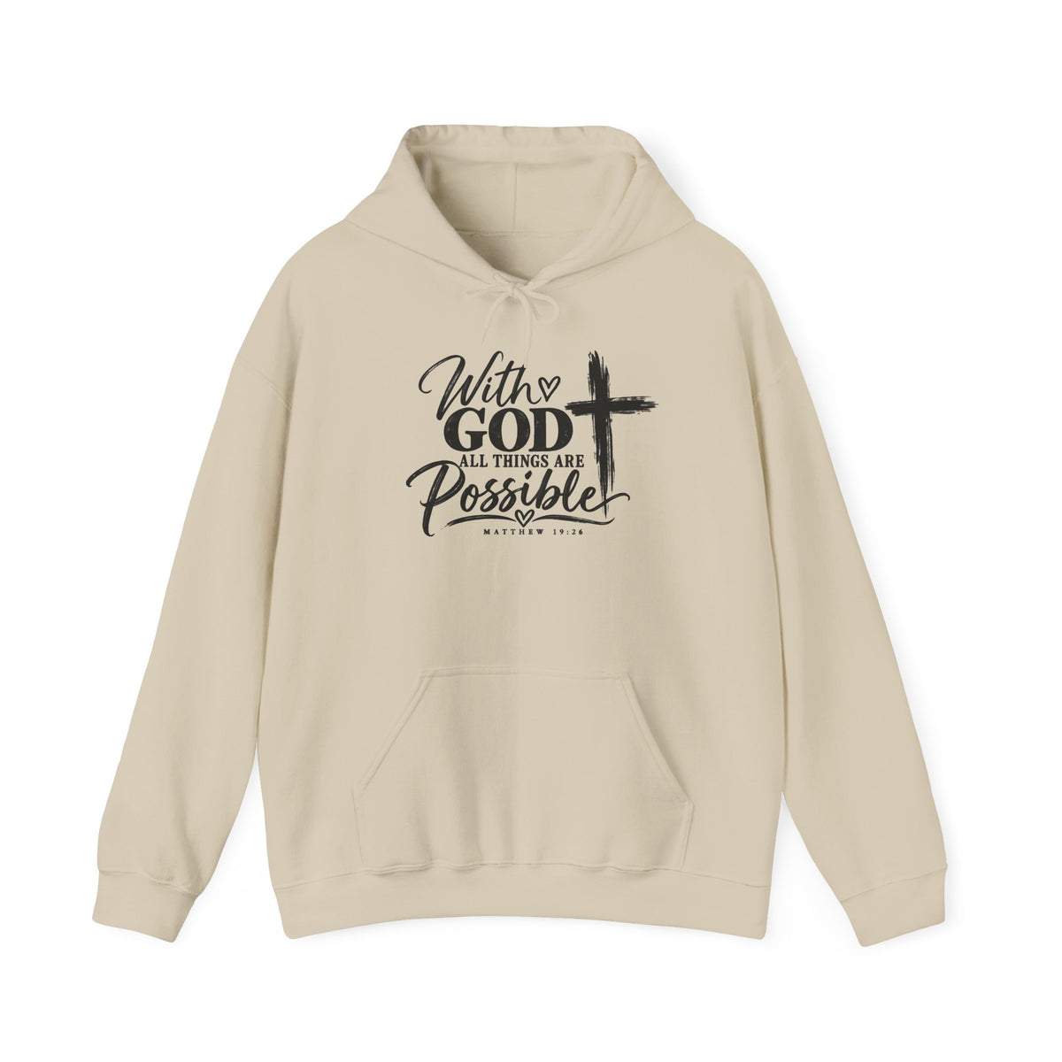 With God All Things Are Possible Christian Hoodie