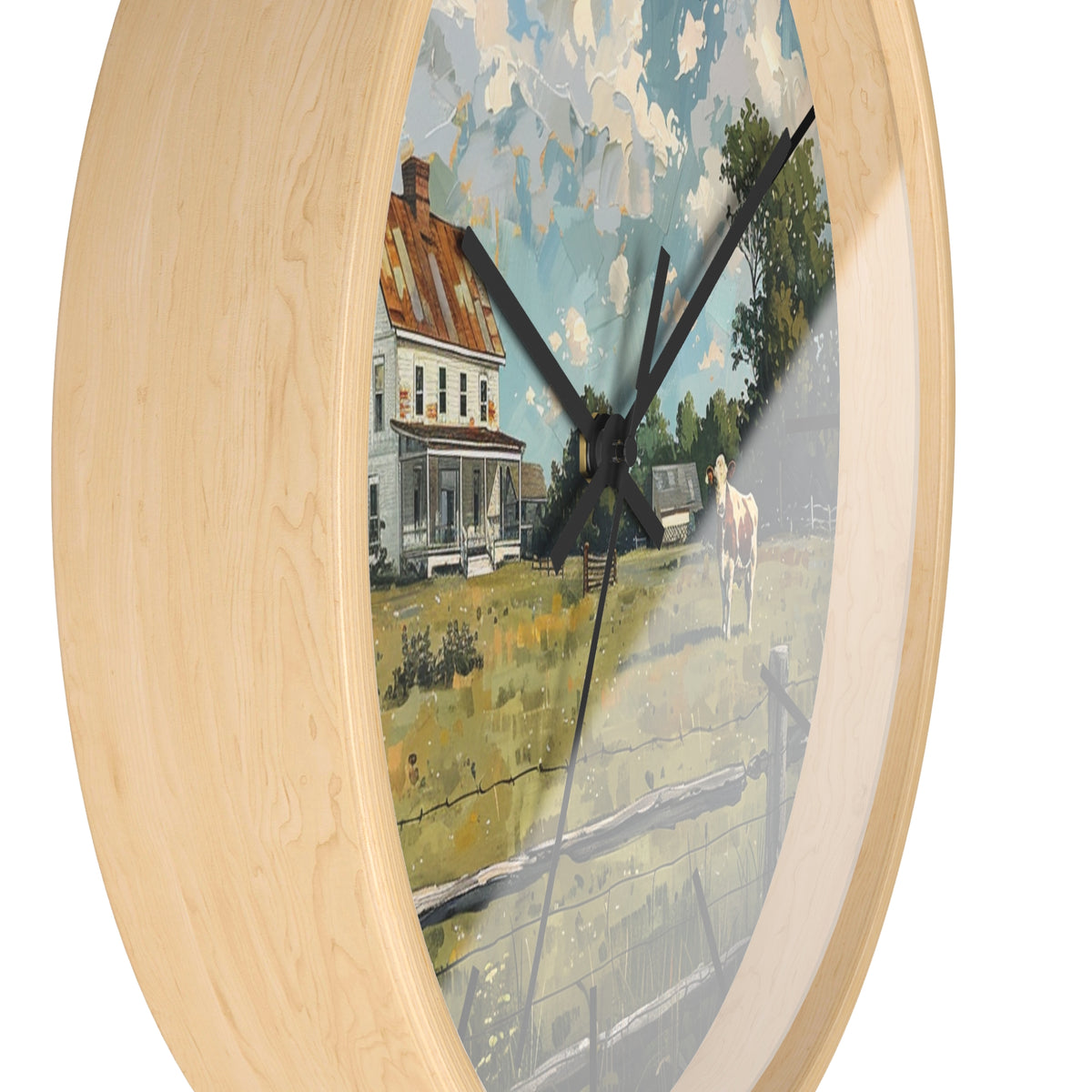 Farmhouse Scene Wall Clock