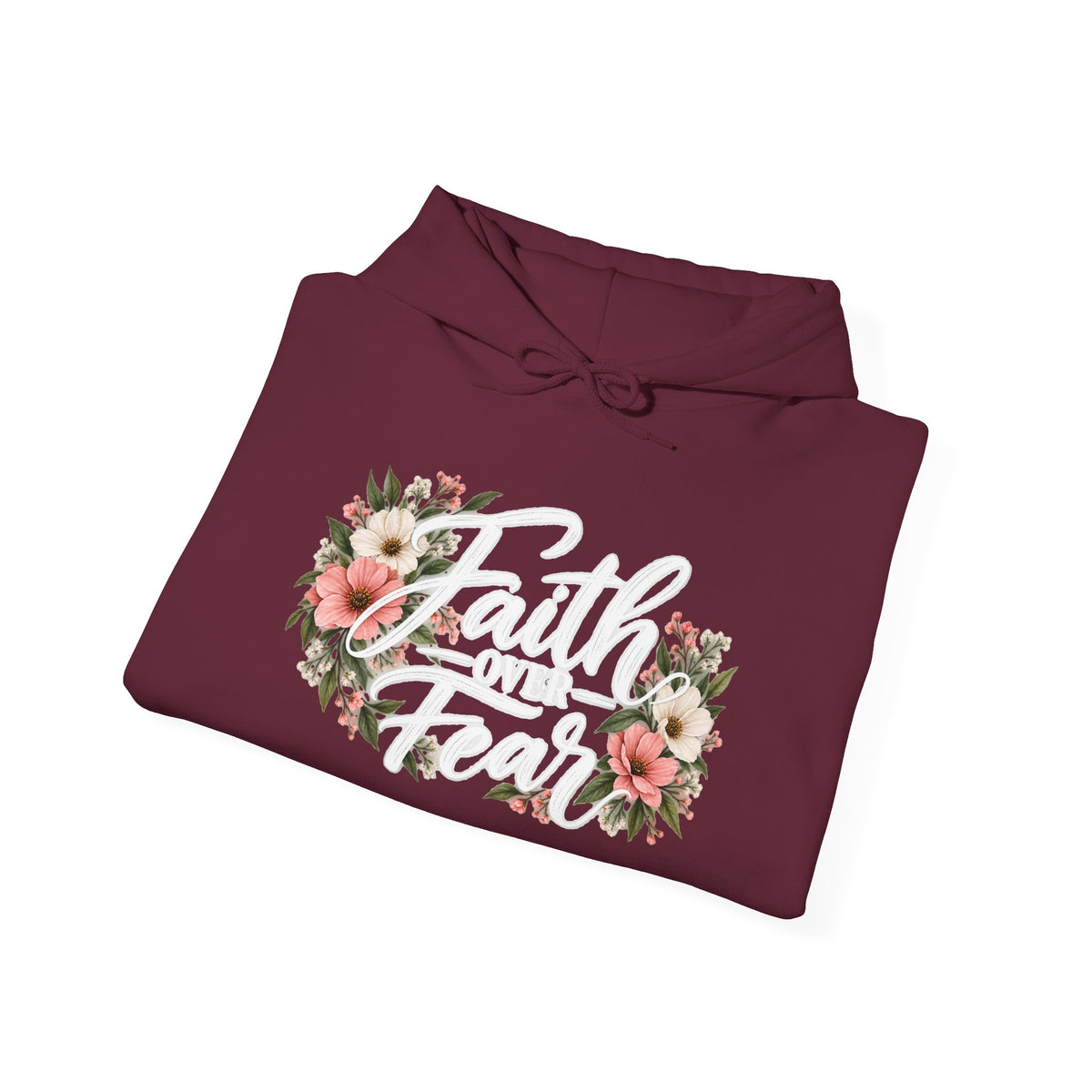 Faith Over Fear Floral Hoodie