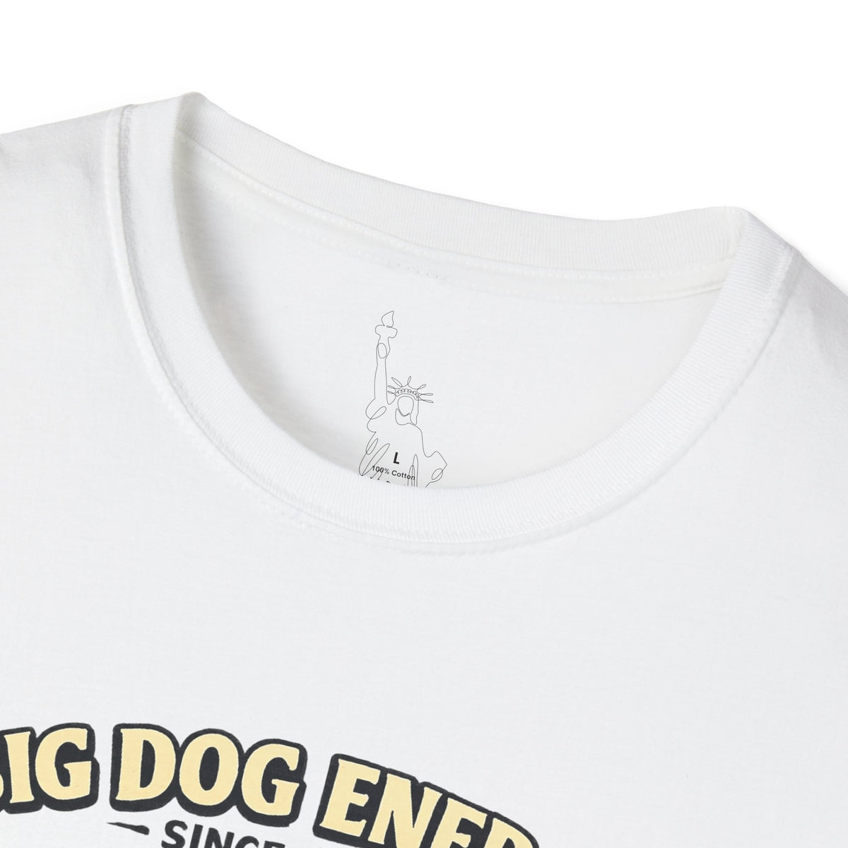 Big Dog Energy graphic T-Shirt | Patriotic American flag dog, 4th of July