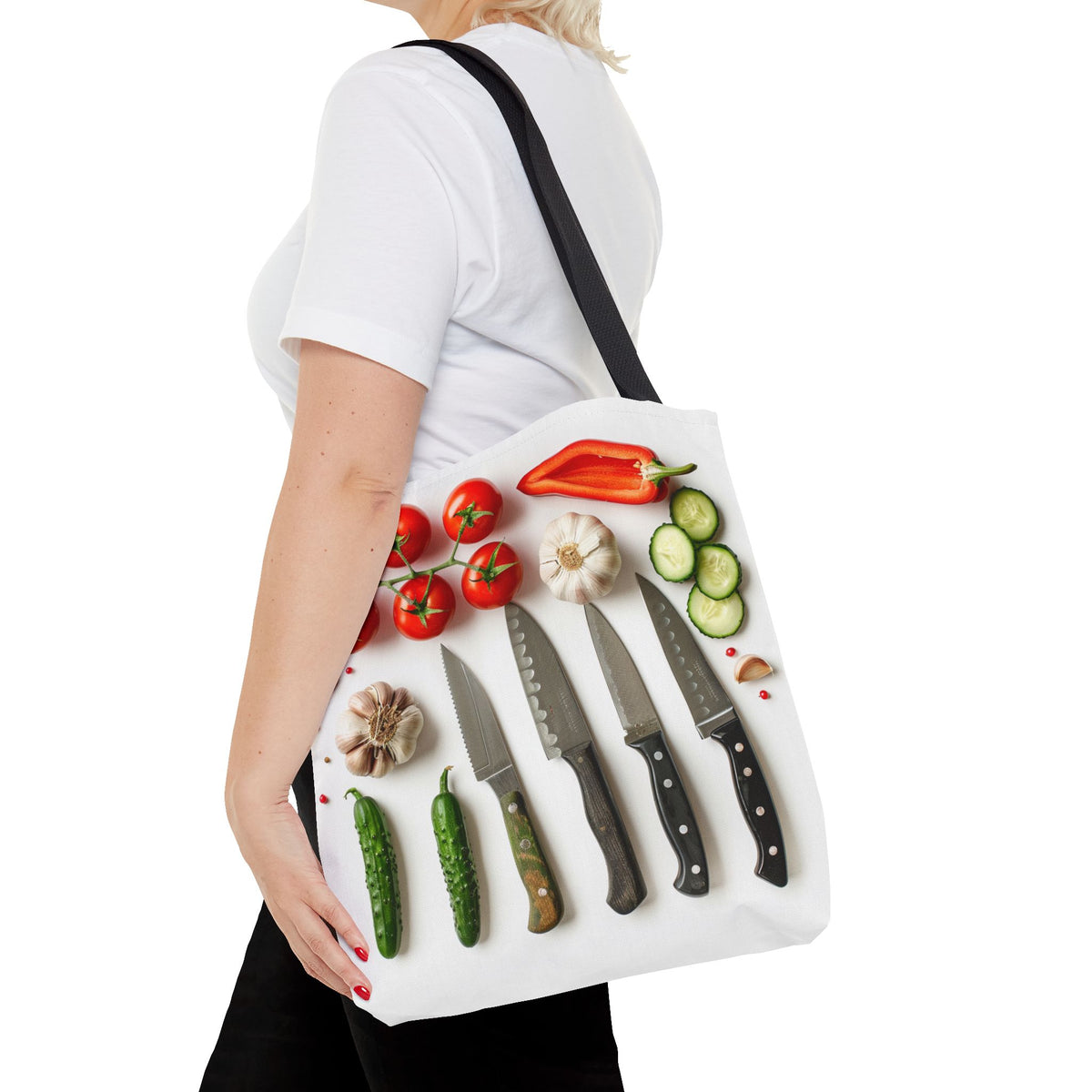 Culinary Tote Bag - Knives and Vegetables