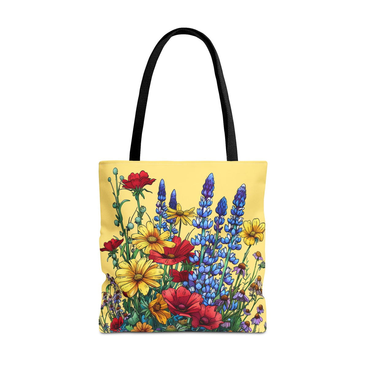 Floral Meadow Tote Bag – Bright Wildflower Garden Print