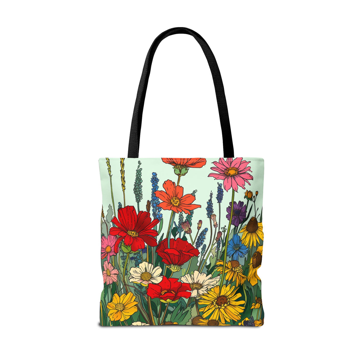 Wildflower Tote Bag - Comic Book Style