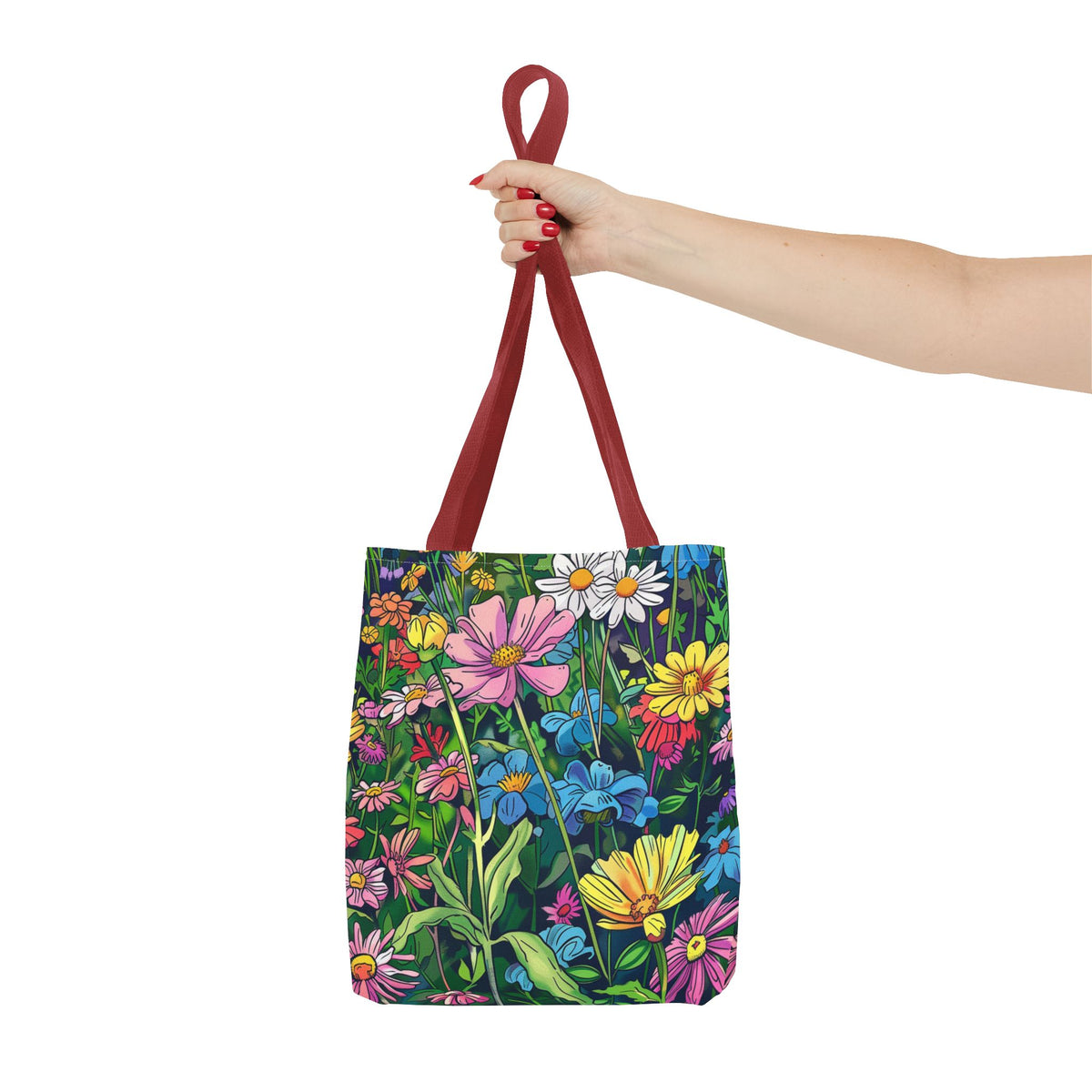 Wildflower Tote Bag - Comic Book Style