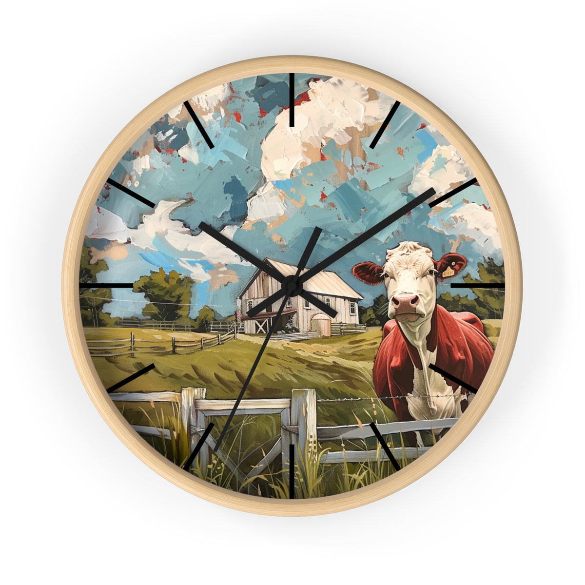 Farmhouse Scene Wall Clock