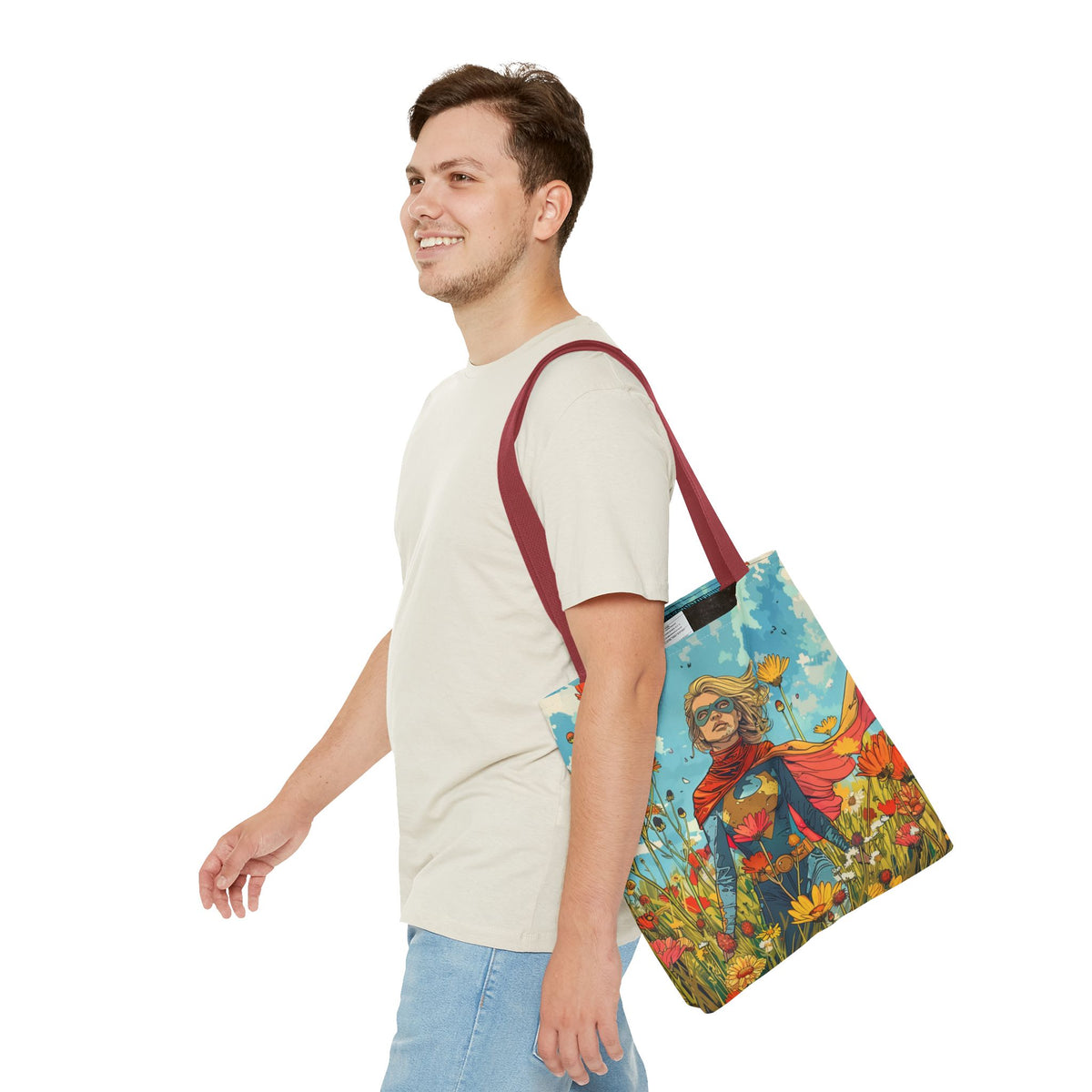 Female Superhero Comic Book Style Tote Bag