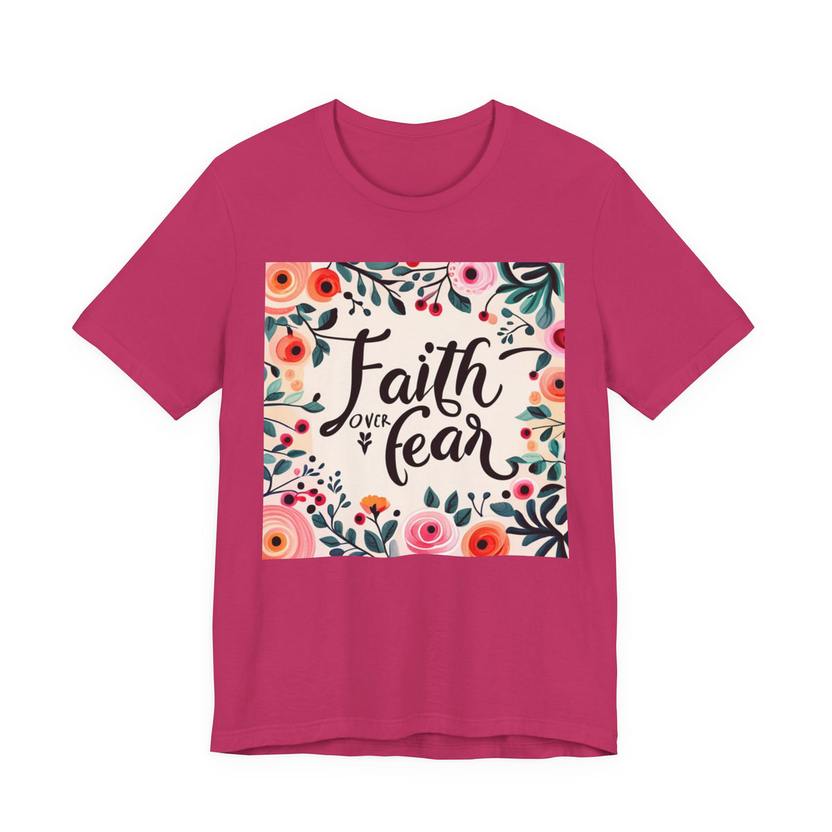 Faith Over Fear Unisex Jersey Short Sleeve Tee - T-Shirt