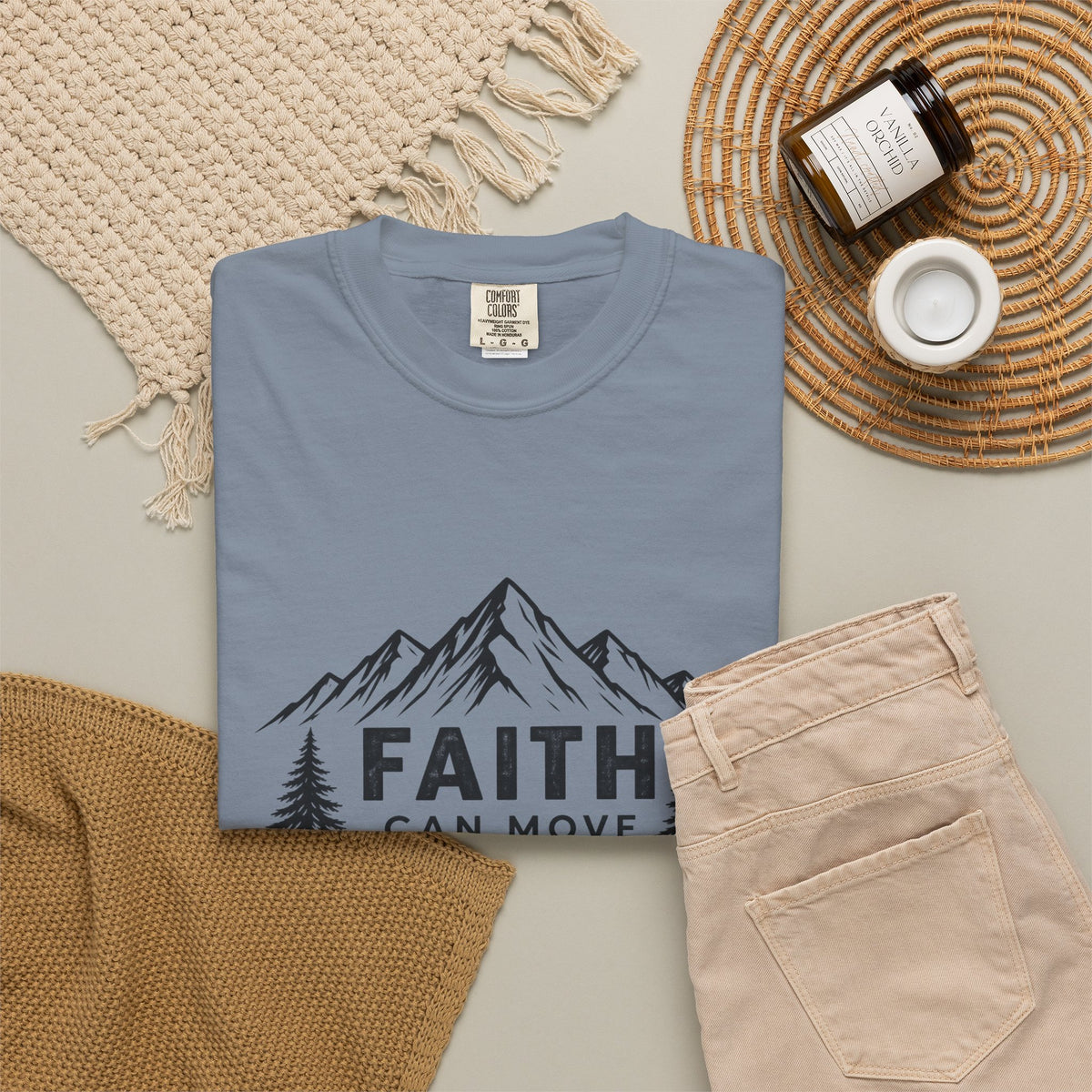Faith Can Move Mountains T-Shirt — Christian Mountain Graphic Tee