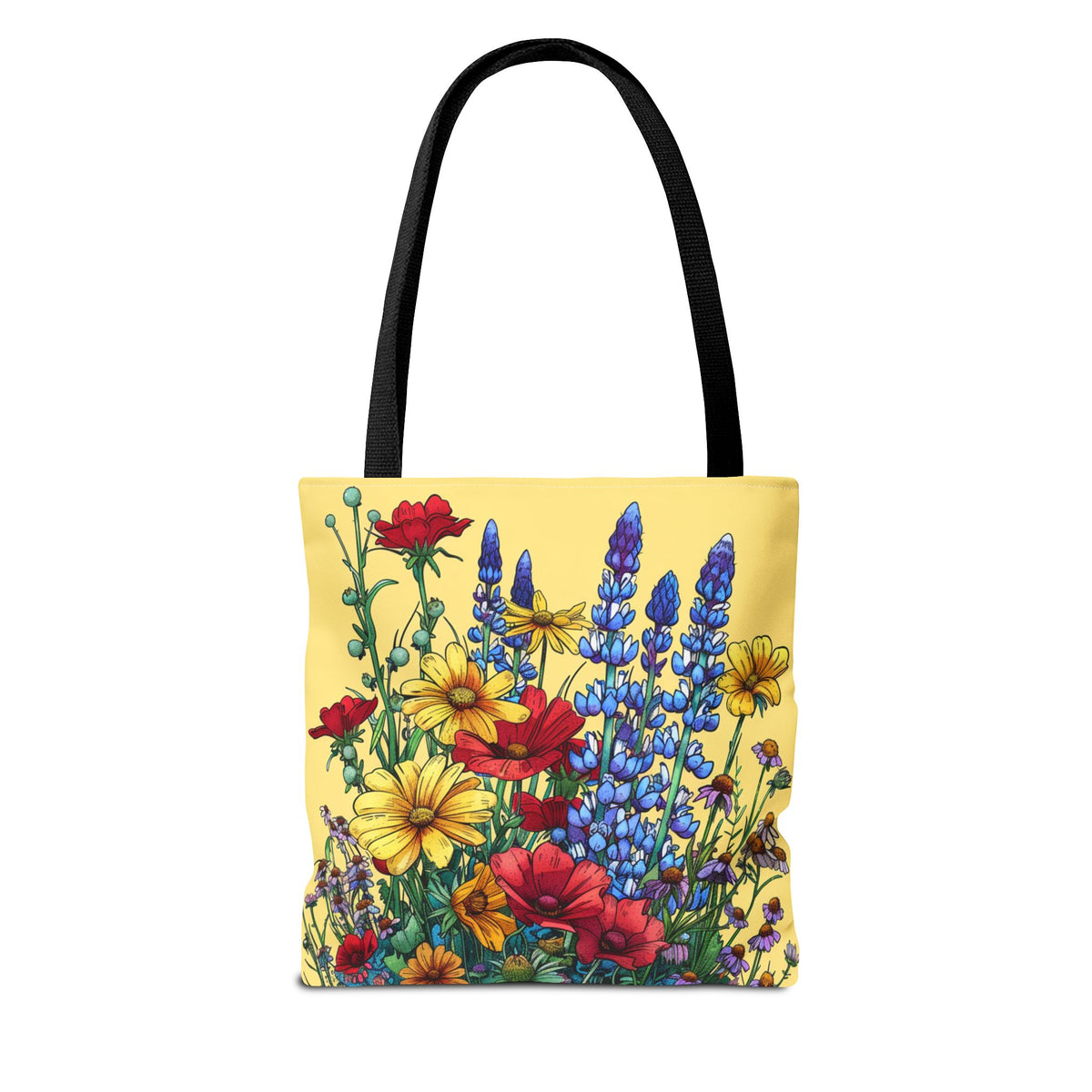 Floral Meadow Tote Bag – Bright Wildflower Garden Print