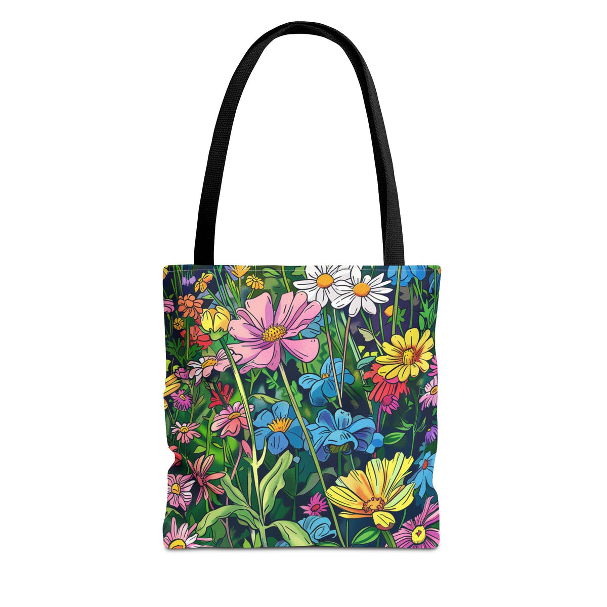 Wildflower Tote Bag - Comic Book Style